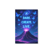 Eruption of Dreams Surreal Volcano Canvas Wall Art