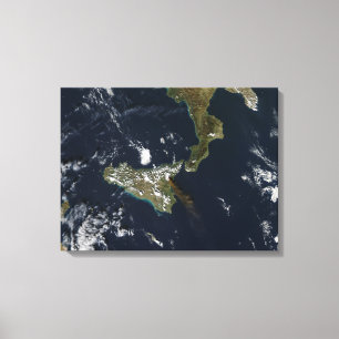 Eruption of Mt Etna in Sicily Canvas Print