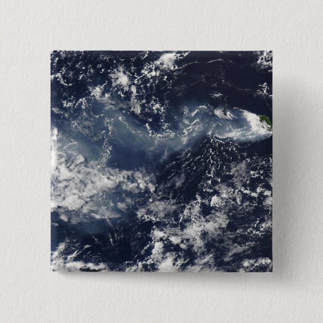 Eruption of Piton de la Fournaise, Reunion Isla 15 Cm Square Badge (Front)