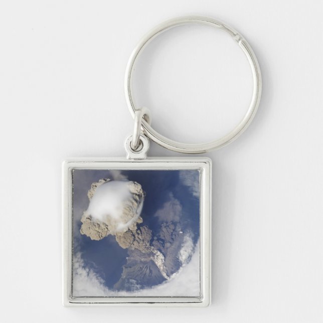 Eruption of Sarychev volcano Key Ring (Front)