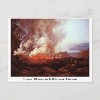 Eruption Of Vesuvius By Dahl Johan Claussen Postcard