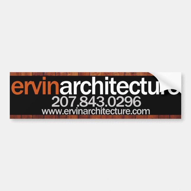 Ervin Architecture Bumper Sticker (Front)