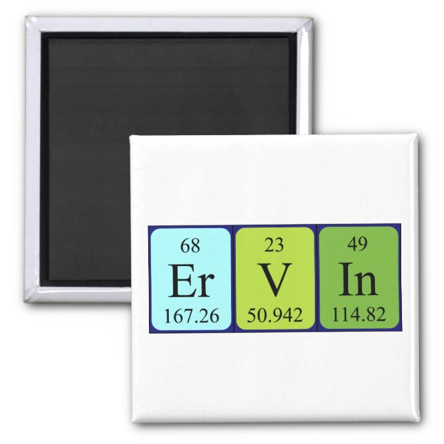 Ervin periodic table name magnet (Front)