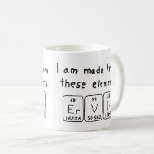 Ervin periodic table name mug (Front Right)