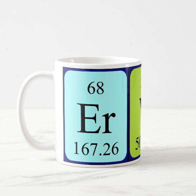 Ervin periodic table name mug (Left)