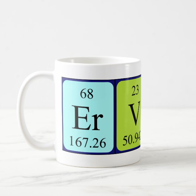 Ervin periodic table name mug (Left)