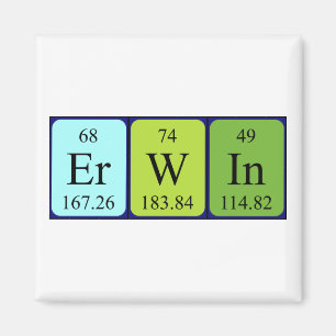 Erwin periodic table name magnet