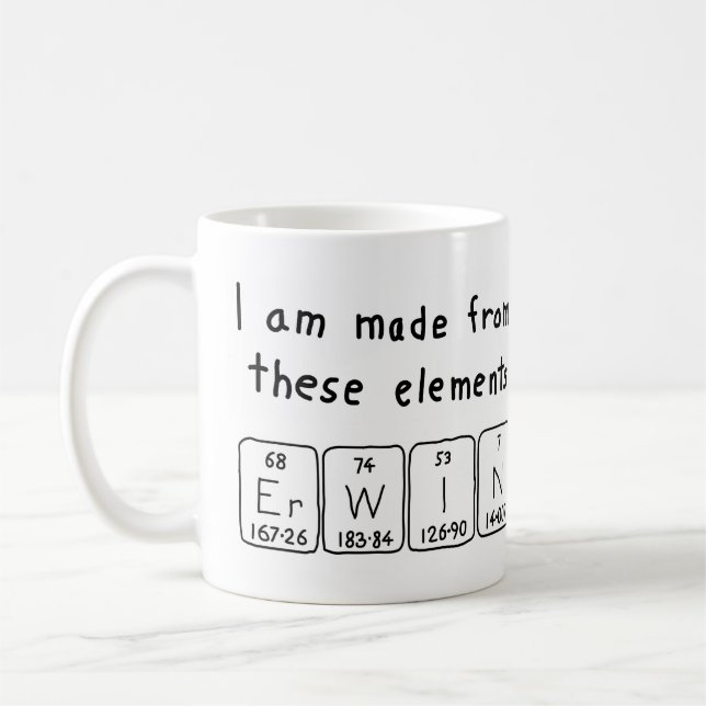 Erwin periodic table name mug (Left)