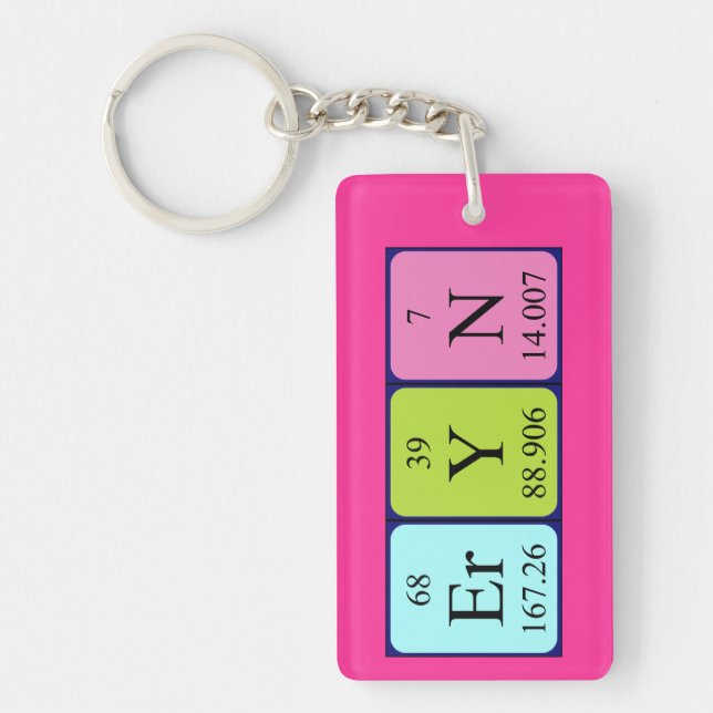 Eryn periodic table name keyring (Front)