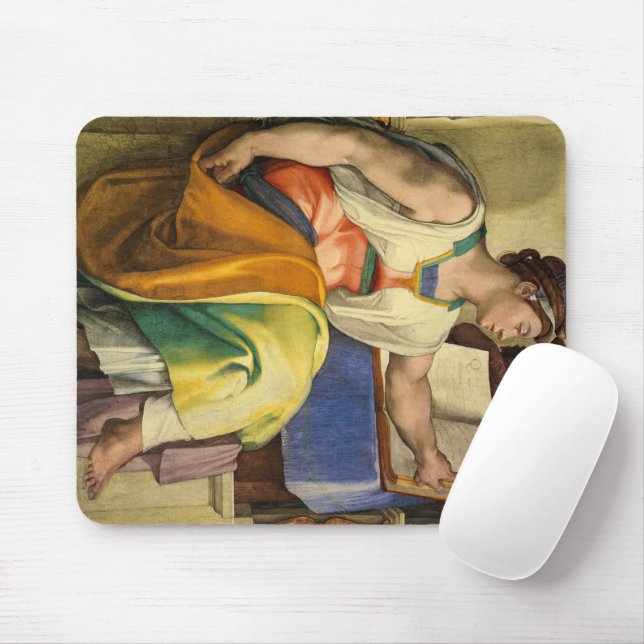 Erythraean Sibyl by Michelangelo Mouse Mat (With Mouse)