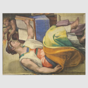 Erythraean Sibyl by Michelangelo Tissue Paper