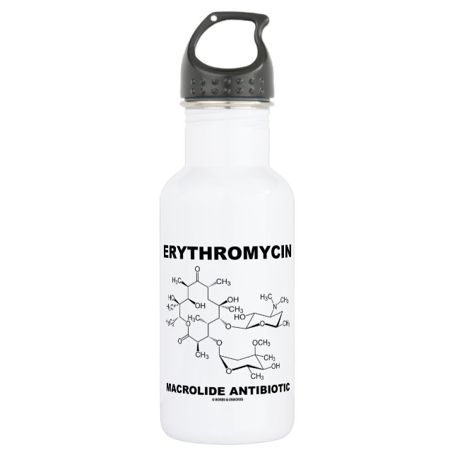 Erythromycin Macrolide Antibiotic (Molecule) 532 Ml Water Bottle (Front)