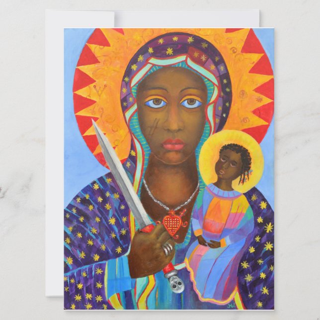 Erzulie Dantor Black Madonna Voodoo Lwa Card (Front)