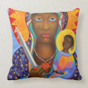Erzulie Dantor Black Madonna Voodoo New Orleans Cushion