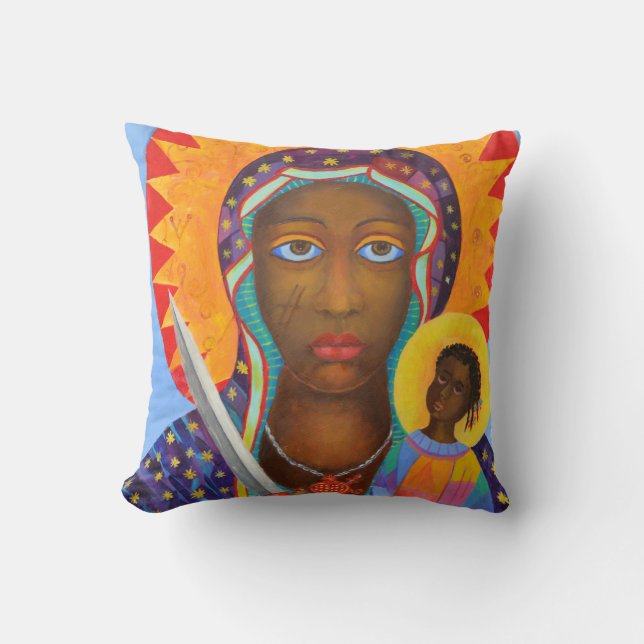 Erzulie Dantor Haiti Voodoo  Cushion (Front)