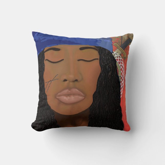 Erzulie Dantor Voodoo Art Pillow (Front)