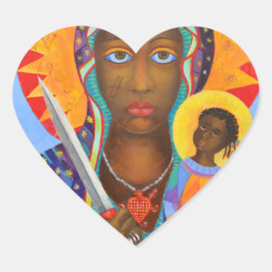Erzulie Dantor Voodoo Love Goddess Religion Haiti Heart Sticker