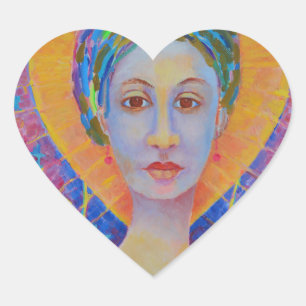 Erzulie Freda voodoo Goddess Wudu New orleans Heart Sticker