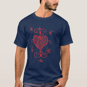 Erzulie Red Heart Veve Voodoo Hoodoo Love Sigil T-Shirt