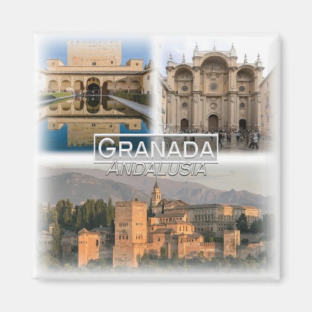 ES0123 Europe, Spain, Andalusia, Granada, Fridge Magnet (Front)