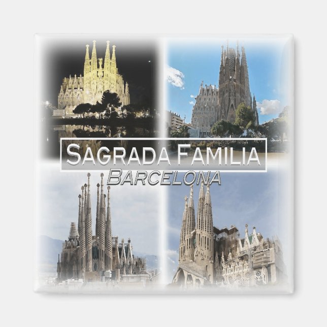 ES0126 Europe, Spain, Barcelona, Sagrada Familia,  Magnet (Front)