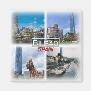 ES0136 Europe, Spain Bilbao, Fridge Magnet