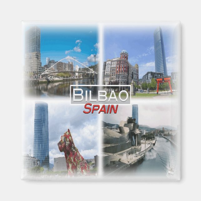 ES0136 Europe, Spain Bilbao, Fridge Magnet (Front)