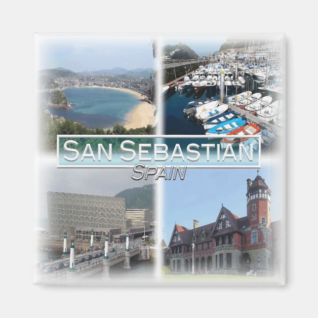 ES0148 Europe, Spain, San Sebastian, Fridge Magnet (Front)