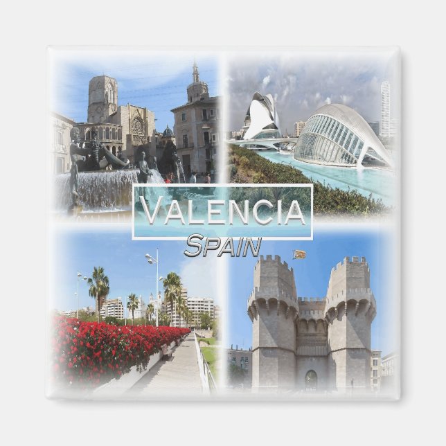 ES0151 Europe, Spain, Valencia, Fridge Magnet (Front)