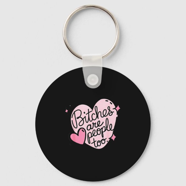 Es Are People Too Funny Humor Quote  Key Ring (Front)