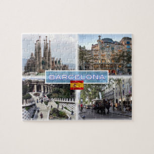 ES Barcelona - Sagrada Familia - Casa Batllo Jigsaw Puzzle