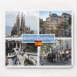 ES Barcelona - Sagrada Familia - Casa Batllo Mouse Mat