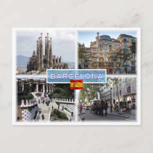 ES Barcelona - Sagrada Familia - Casa Batllo Postcard