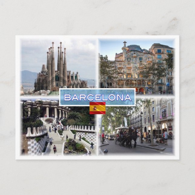 ES Barcelona - Sagrada Familia - Casa Batllo Postcard (Front)