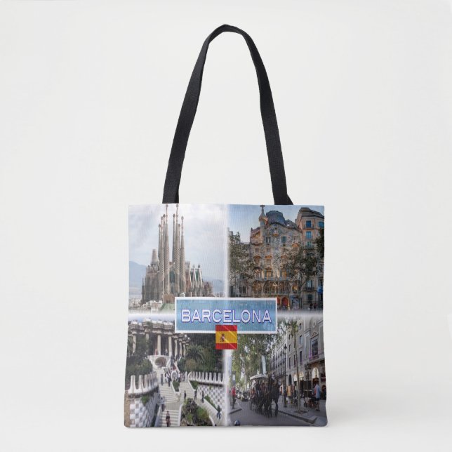 ES Barcelona - Sagrada Familia - Casa Batllo Tote Bag (Front)