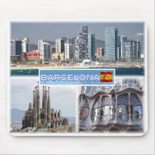 ES Barcelona - Skyline - Skyline - Sagrada Familia Mouse Mat