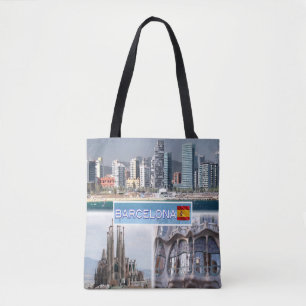 ES Barcelona - Skyline - Skyline - Sagrada Familia Tote Bag