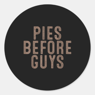 Es Before Guys Funny Thanksgiving Dinner Women Men Classic Round Sticker