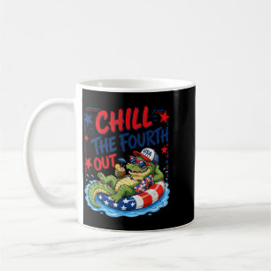 Es Chill The Fourth Out Patriotic Alligator 4th Coffee Mug
