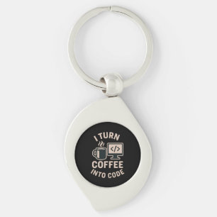 Es gracioso que convierta el café en código key ring