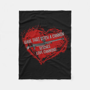 Es Love Cannons Funny Adult Meme Gamer Anime  Fleece Blanket