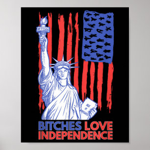 Es Love Independence 4th Of July Funny Us Flag Poster