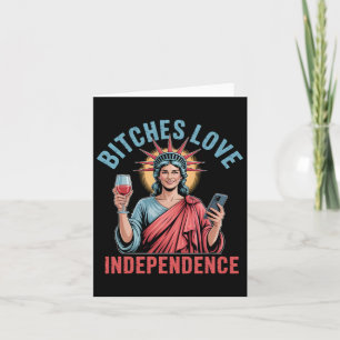 Es Love Independence Funny 4th July For Women  Card