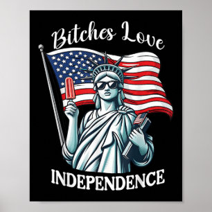 Es Love Independence Funny 4th Of July Retro Poster