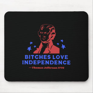Es Love Independence Funny 4th Of July Thomas Jeff Mouse Mat