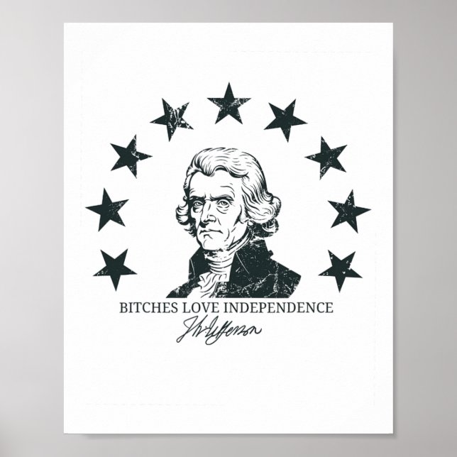 Es Love Independence Funny 4th Of July Thomas Jeff Poster (Front)