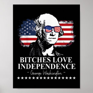Es Love Independence George Washington 4th Of July Poster