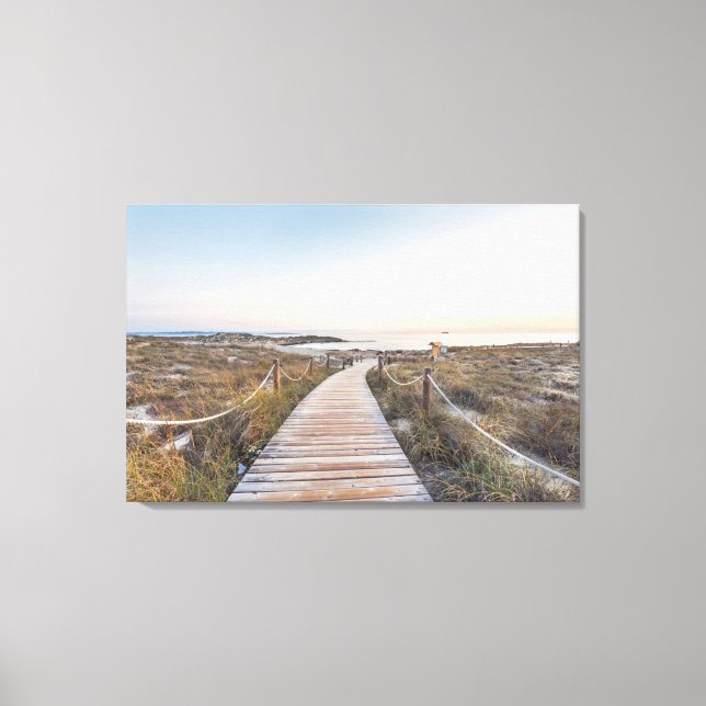 Es Pujols Beach at Dawn Canvas Print (Front)