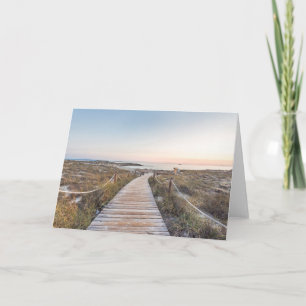 Es Pujols Beach at Dawn Card