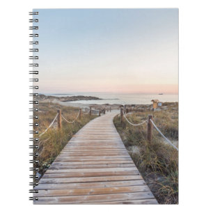 Es Pujols Beach at Dawn Notebook